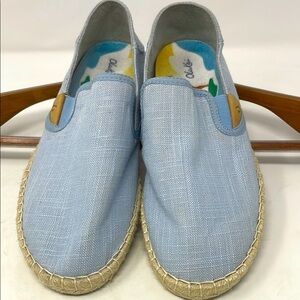 Olukai Light Blue Slip-On Espadrilles Size 7 Excellent Condition